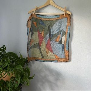 Vintage 90’s modern shape silk bandana